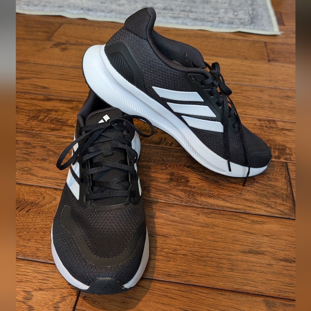 Adidas Men's Runfalcon 5 Running Shoes Black White Cloudfoam Sneakers Size 9